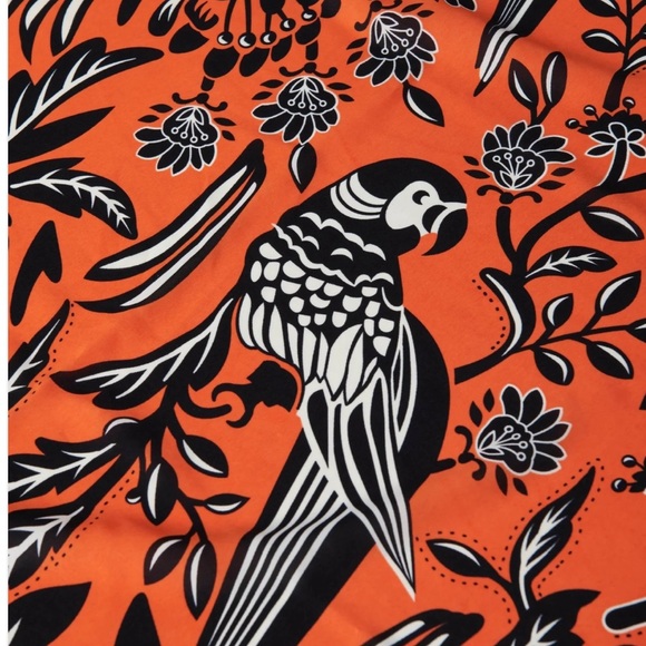 Unique Vintage Red & Black Parrot 2 Piece Crop Top and Skirt Set NWT - Picture 6 of 12